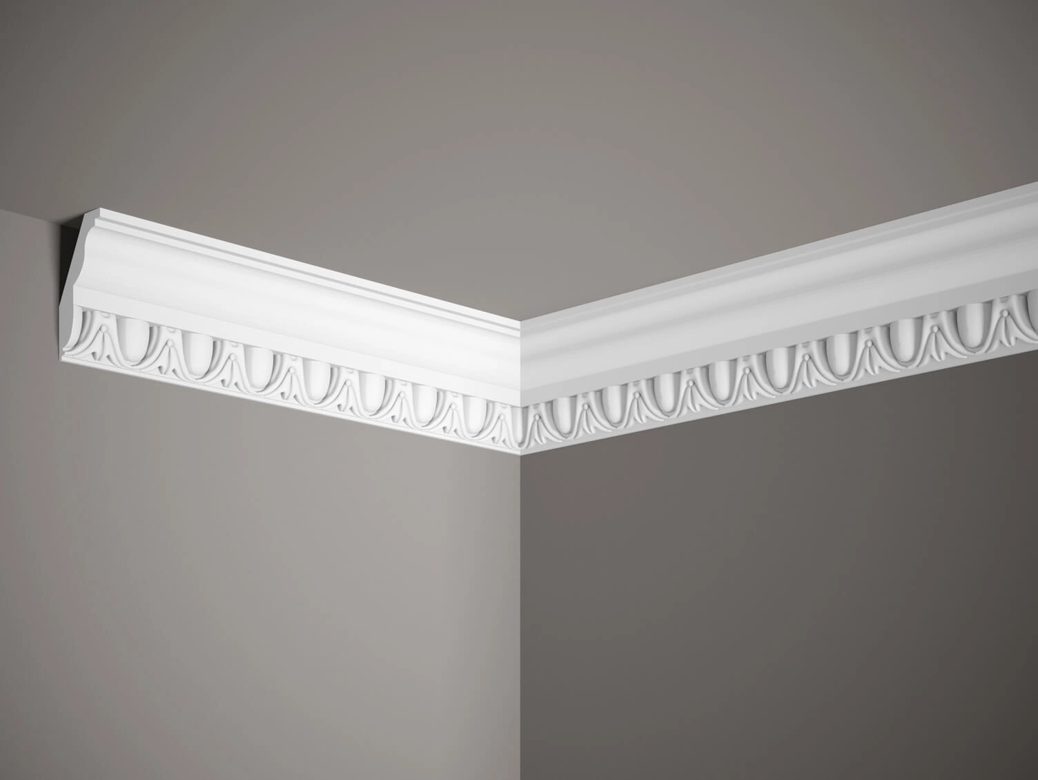 Listwa przysufitowa biała MDA212 wym. 200 x 4.4 x 7.8 cm, z ProFoam