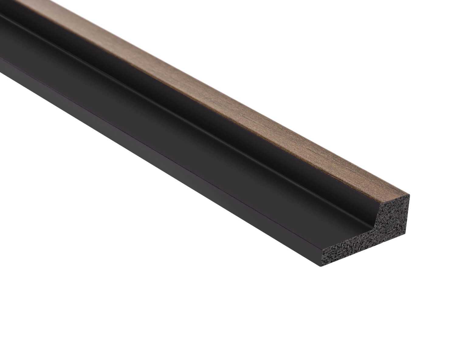 Prawe zakończenie lameli L0104RT Dąb Ciemny wym. 200 x 1.2 x 12 cm, z PolyForce