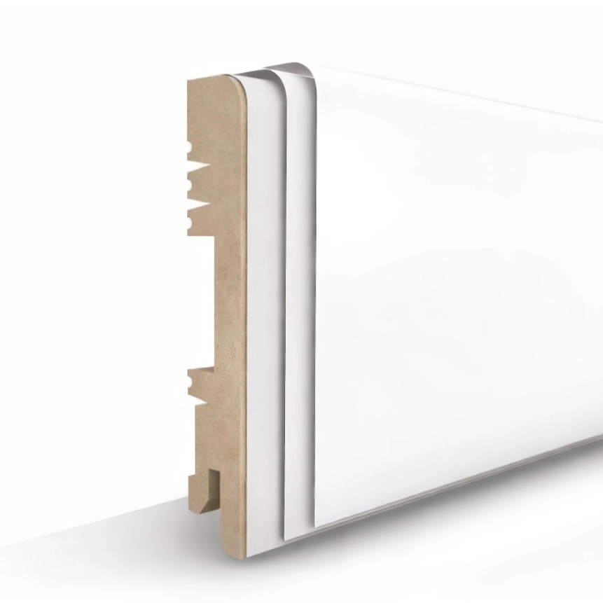 Listwa przypodłogowa MDF FOGE LB1 - 80 biały półmat, lakierowana