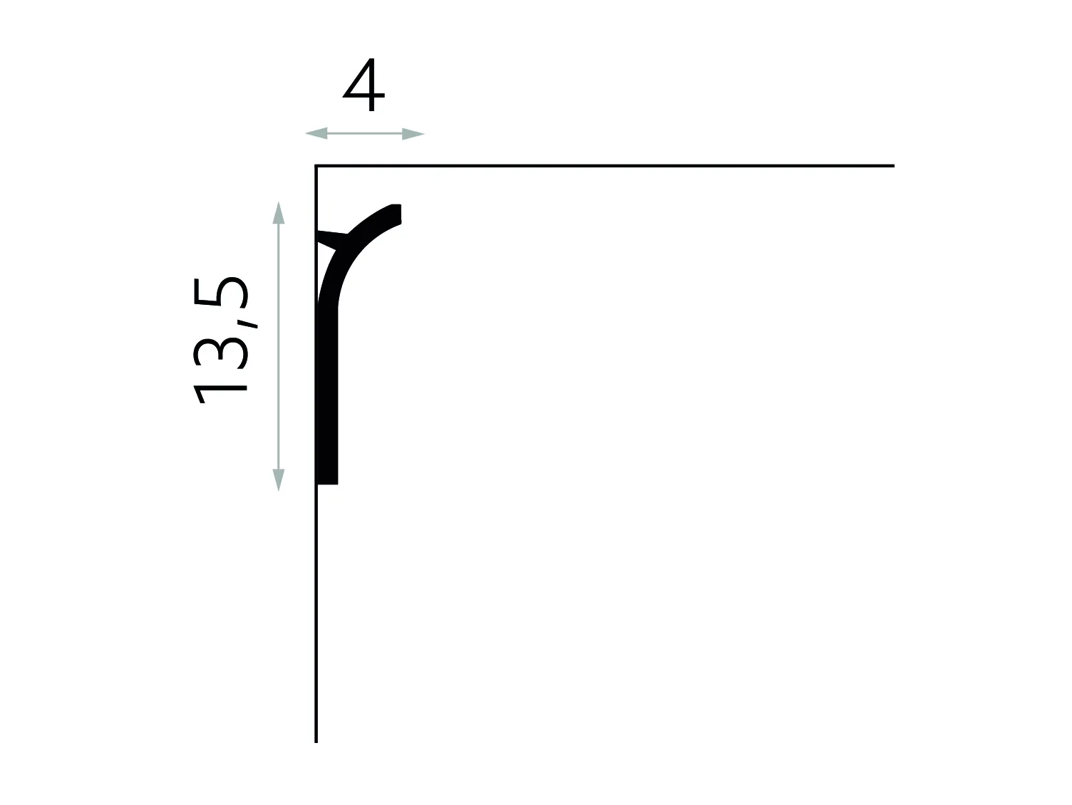 Listwa oświetleniowa QS011 biała wym. 200 x 4 x 13.5 cm, z PolyForce
