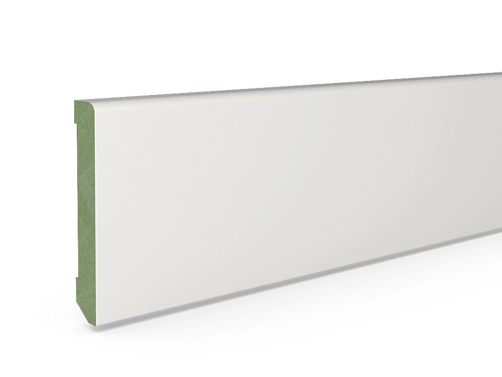 Listwa przypodłogowa MDF Plus R3 biała półmatowa wilgocioodporna (262 cm x 15 cm x 1,8 cm)