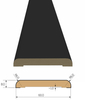 Opaska drzwiowa 3 szt. komplet, listwa maskująca MDF czarna, obramowanie drzwi 6 cm