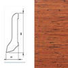Drewniana listwa przypodłogowa lakierowana 60/22 (240 cm x 6 cm x 2,1 cm) Merbau
