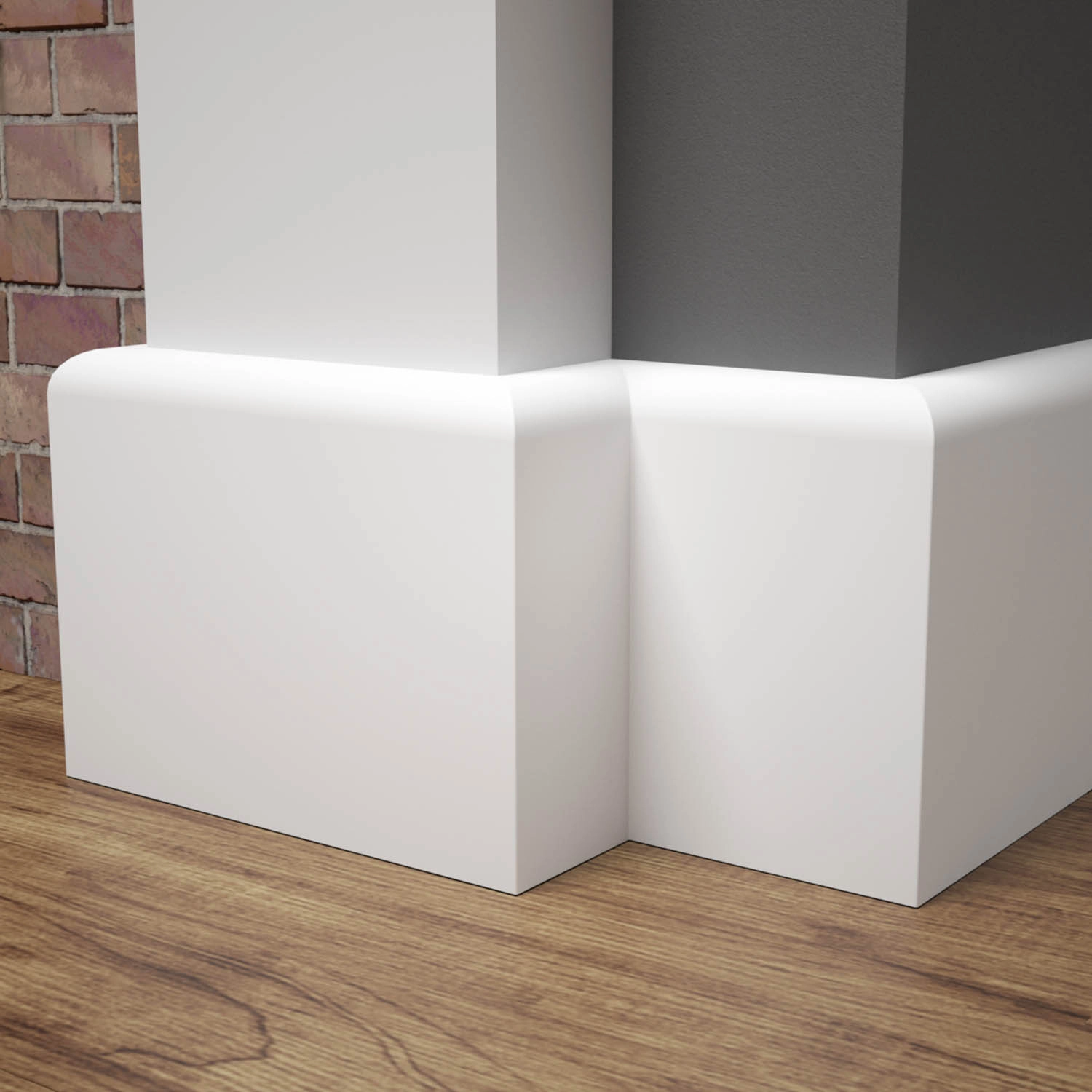 Listwa przypodłogowa lakierowana biała, MDF wilgocioodporny, FOGE LB1 - 10cm