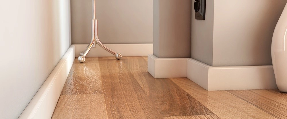 Listwa przypodłogowa MDF Plus biała R3 (262 cm x 6 cm x 1,6 cm) wilgocioodporna lakierowana półmatowa