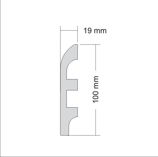 Listwa przypodłogowa, cokół Creativa LPC-19 244cm