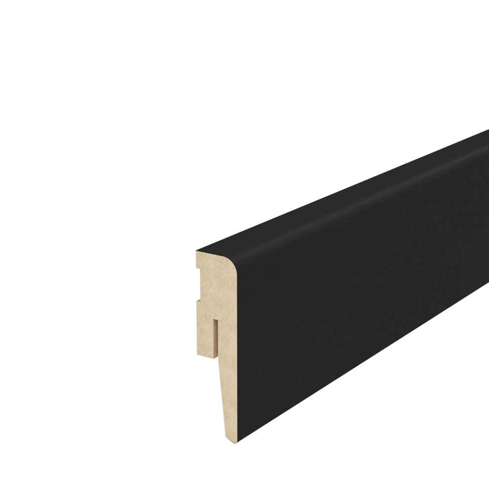 Listwa przypodłogowa MDF TRIO R5, Czarny Mat, 6cm