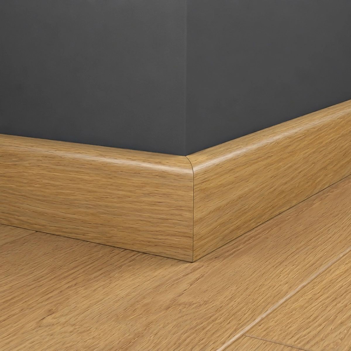PRÓBKA 20 CM - Listwa przypodłogowa drewniana 70x15 mm - dąb lakierowany