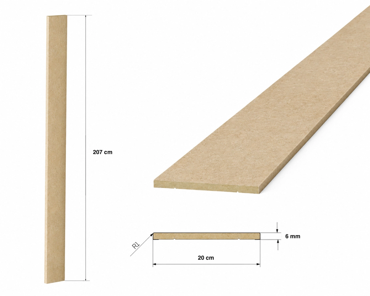 Listwa boazeryjna ELEGANT, boazeria ścienna MDF, do malowania