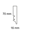 Listwa przypodłogowa drewniana lakierowana PW7C P7C27362A (220 cm x 7 cm x 1,6 cm) iglaste białe