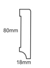 Listwa przypodłogowa fornirowana nielakierowana CP80 R3 (240 cm x 8 cm x 1,8 cm) brzoza
