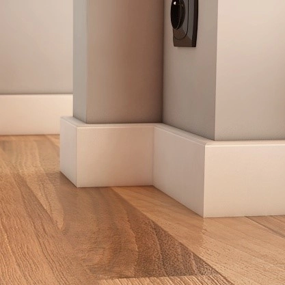 Listwa przypodłogowa MDF Plus biała R3 (262 cm x 8 cm x 1,8 cm) wilgocioodporna