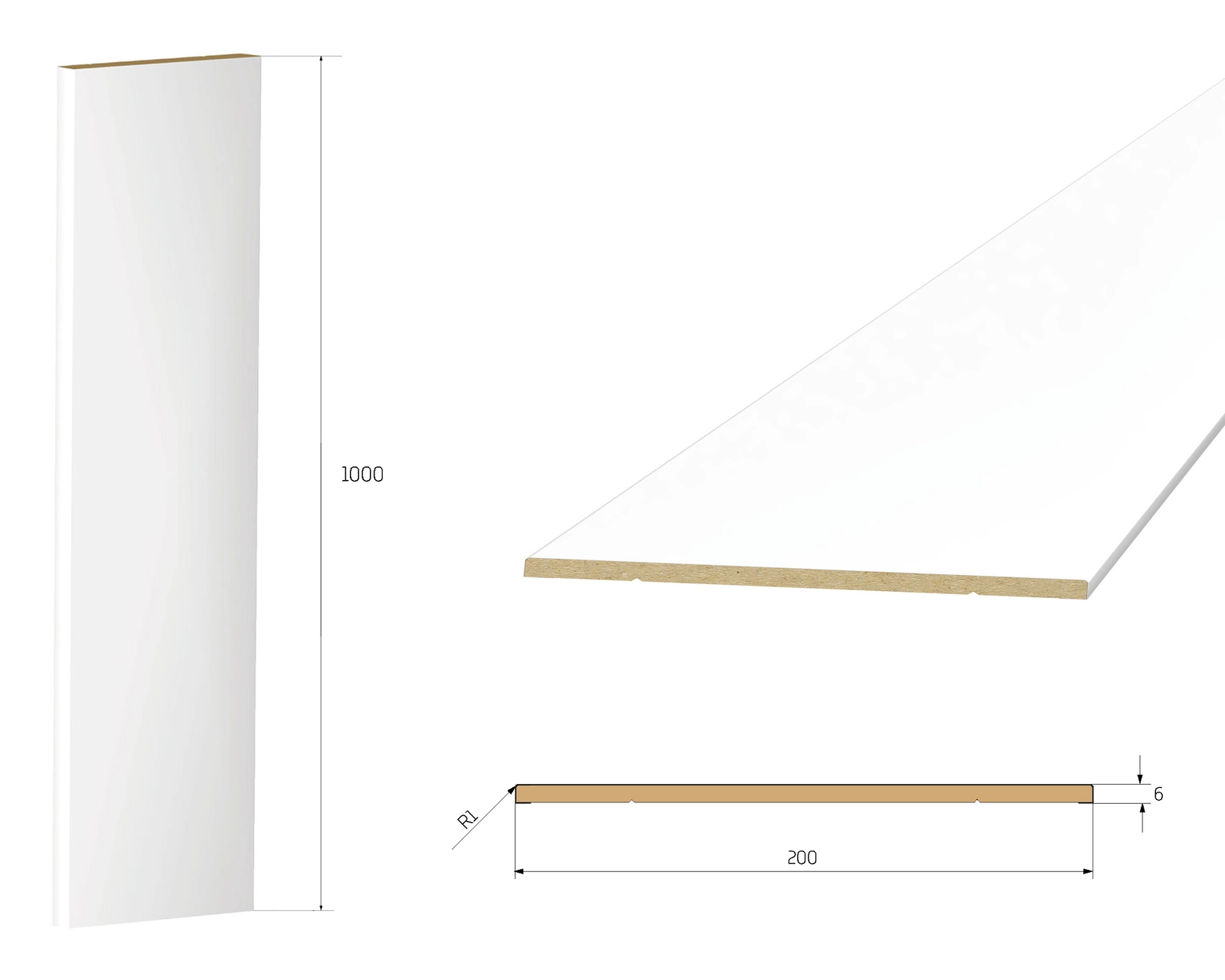 Listwa boazeryjna ELEGANT XL, boazeria ścienna MDF, do malowania