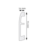 Listwa przypodłogowa, cokół Creativa LPC-06i kolor inox 244cm