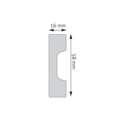 Listwa przypodłogowa, cokół Creativa LPC-27 244cm