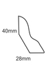 Listwa przypodłogowa drewniana lakierowana LP50 RAL 9003 (240 cm x 4 cm x 2,8 cm) biała
