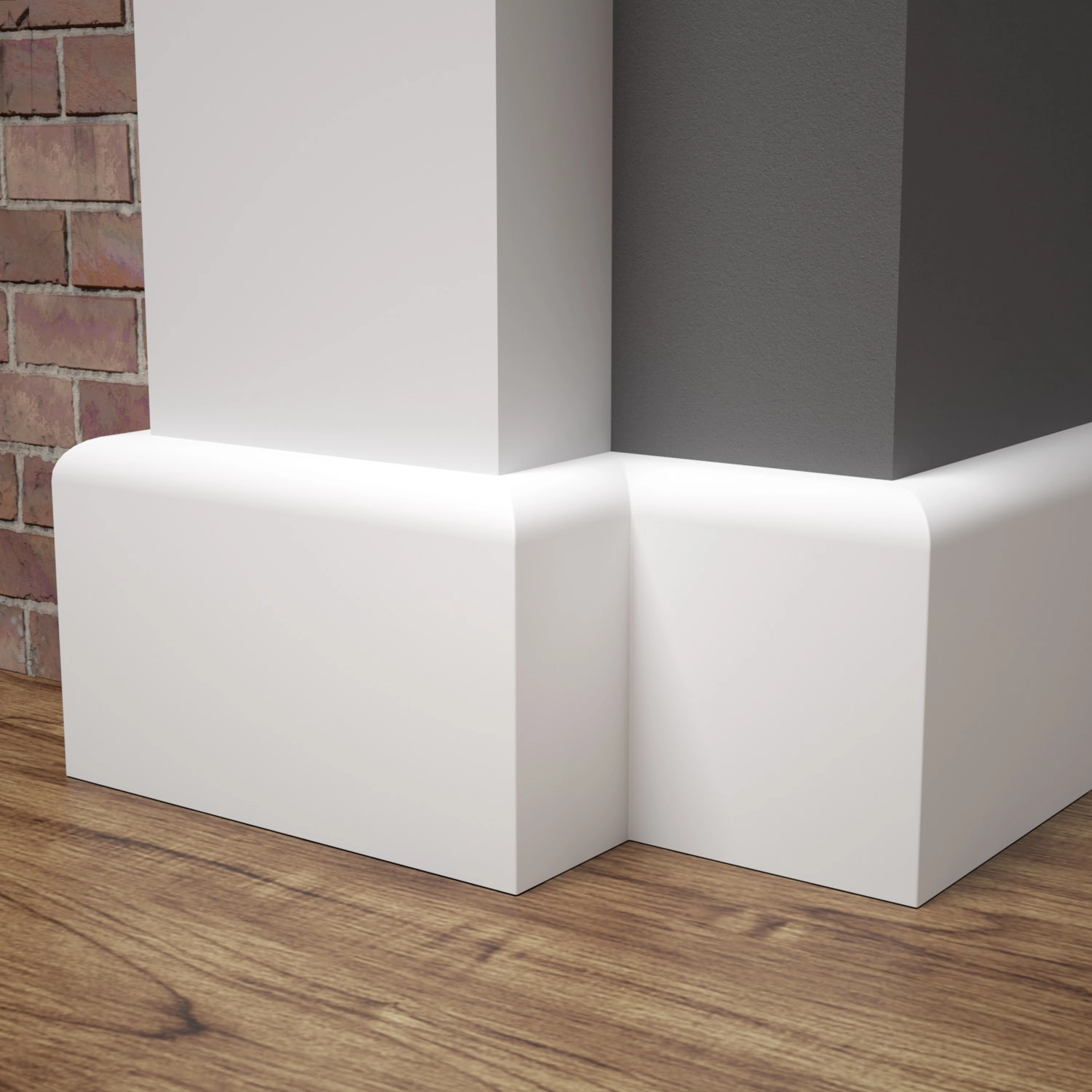Listwa przypodłogowa MDF FOGE LB1 - 80 biały półmat, lakierowana