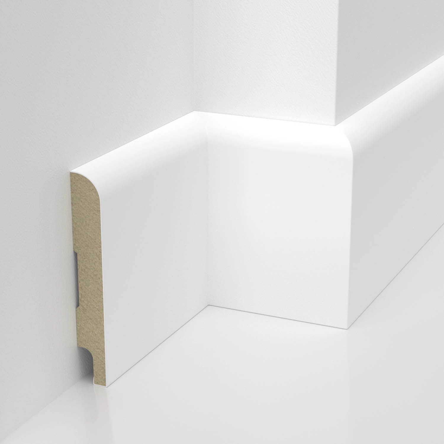 PRÓBKA 20 CM - Listwa przypodłogowa MDF lakierowana wodoodporna powłoka SOLO SLIM 8cm