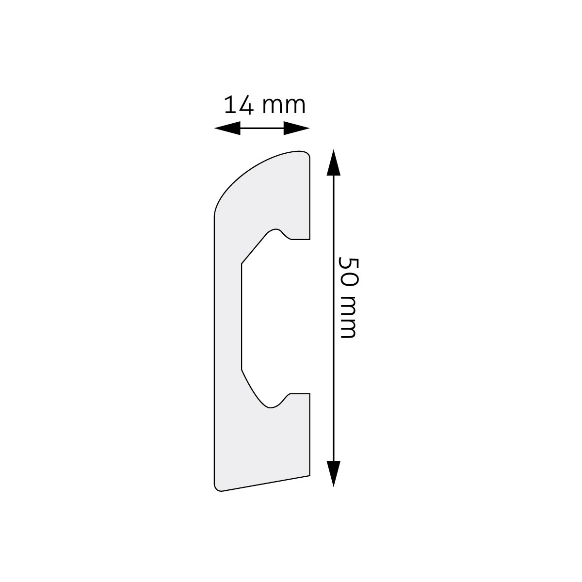 Listwa przypodłogowa, cokół Creativa LPC-04. 244cm