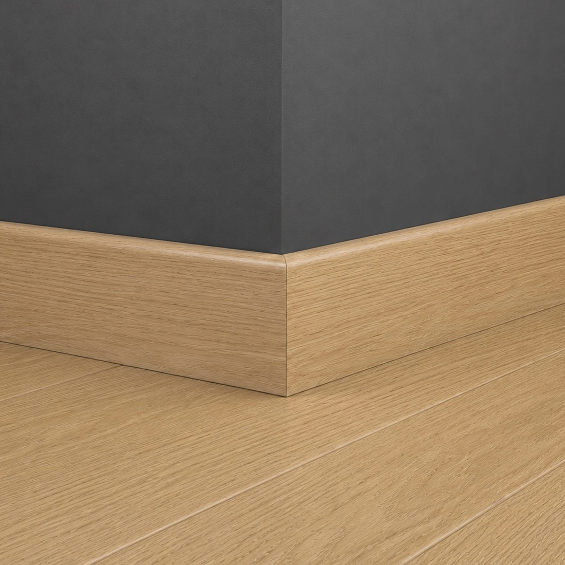 PRÓBKA 20 CM - Listwa przypodłogowa drewniana 60x15 mm - dąb lakierowany