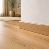 Listwa przypodłogowa drewniana do malowania, dąb europejski surowy, 60x15 mm