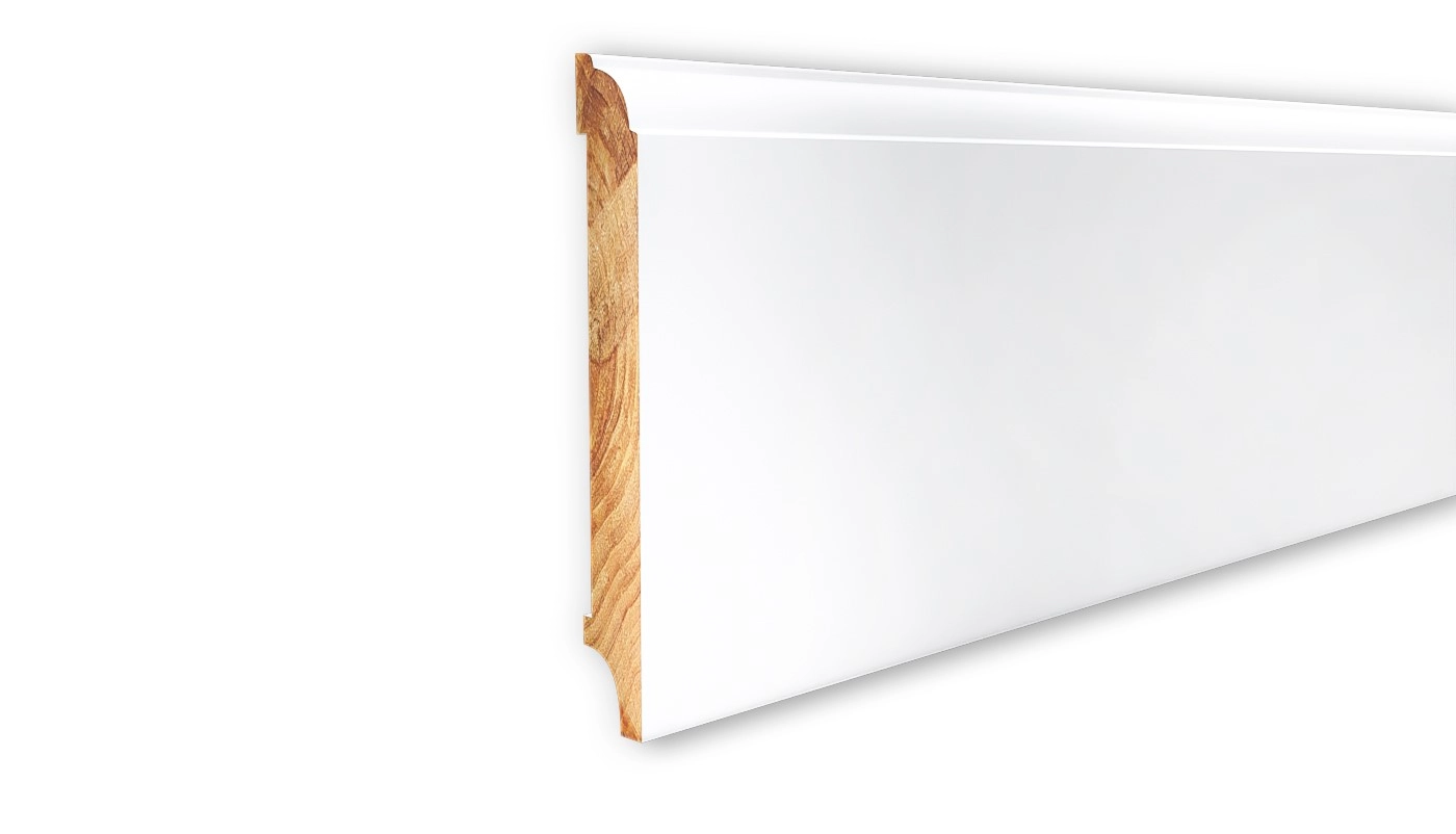 Listwa przypodłogowa drewniana lakierowana AGAT 120 (240 cm x 12 cm x 1,6 cm) iglaste