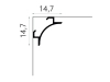 Listwa oświetleniowa sufitowa QL001 biała wym. 200 x 14.7 x 14.7 cm, z PolyForce