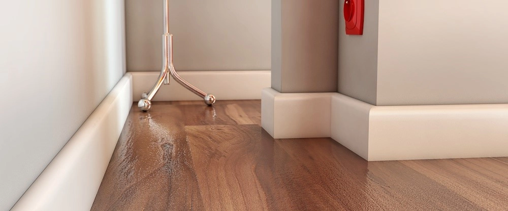Listwa przypodłogowa MDF Plus R10 (262 cm x 8 cm x 1,6 cm) wilgocioodporna biała półmatowa