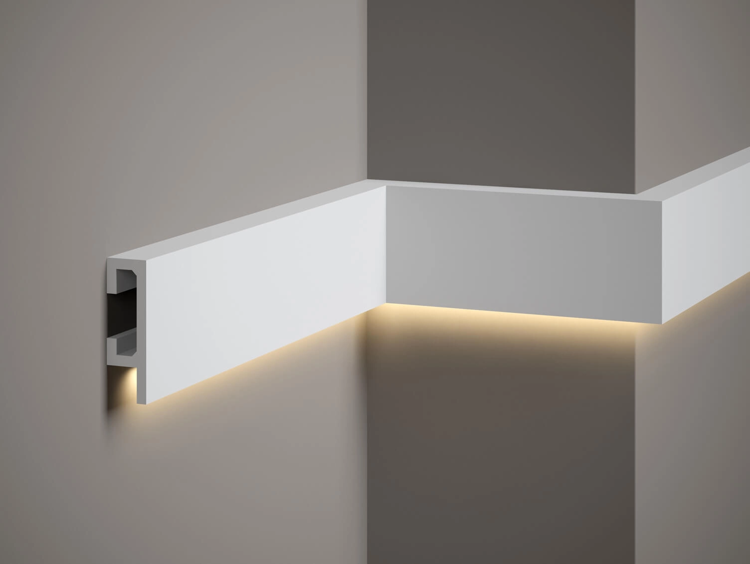 Listwa ścienna LED QL019 biała wym. 200 x 2.5 x 8 cm, z PolyForce