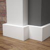 PRÓBKA 20 CM - Listwa przypodłogowa MDF - PRIMA 6cm - Biała Premium