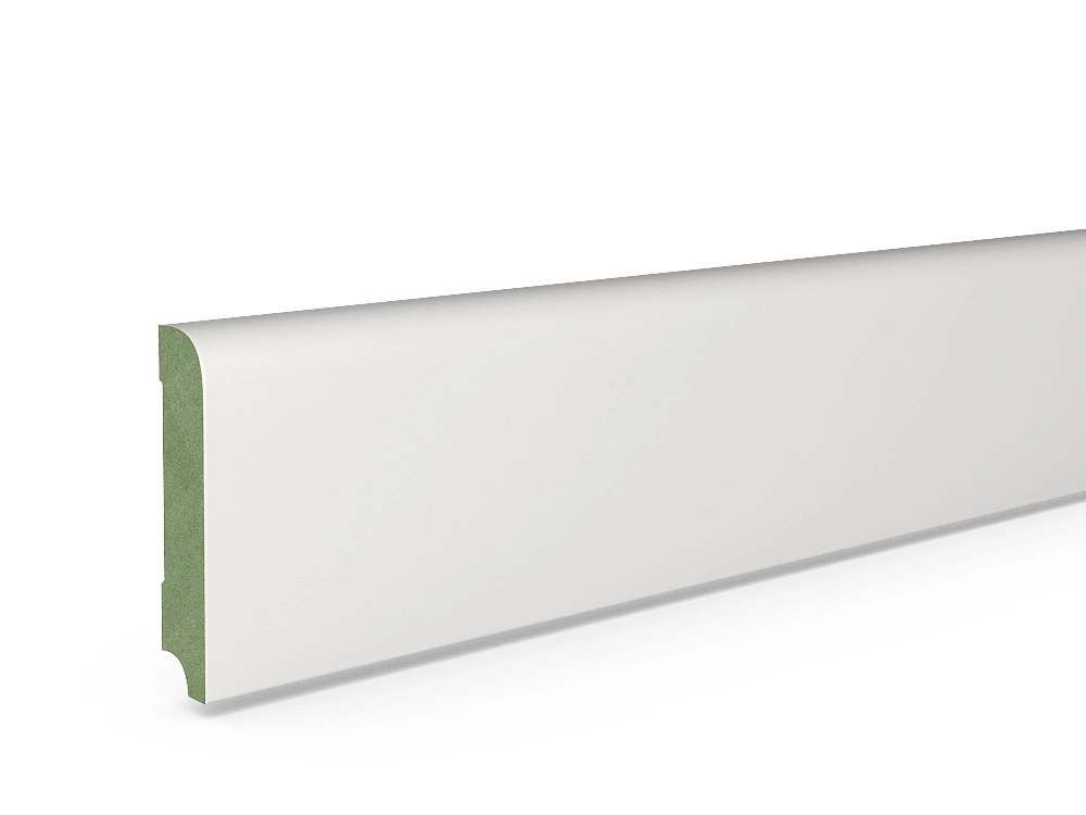 Listwa przypodłogowa MDF Plus R10 (262 cm x 8 cm x 1,6 cm) wilgocioodporna biała półmatowa