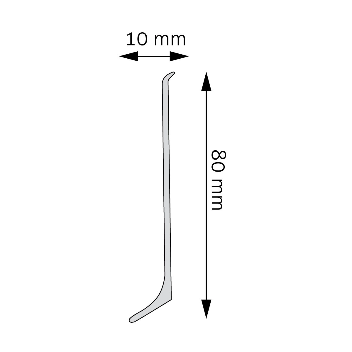 Listwa przypodłogowa aluminiowa, cokół Creativa LP80 250cm