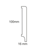Listwa przypodłogowa drewniana lakierowana Lapis 100 (240 cm x 10 cm x 1,6 cm) białe drewno iglaste