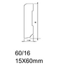 Drewniana listwa przypodłogowa lakierowana 60/16 (240 cm x 6 cm x 1,5 cm) Dąb Latte Macchiato