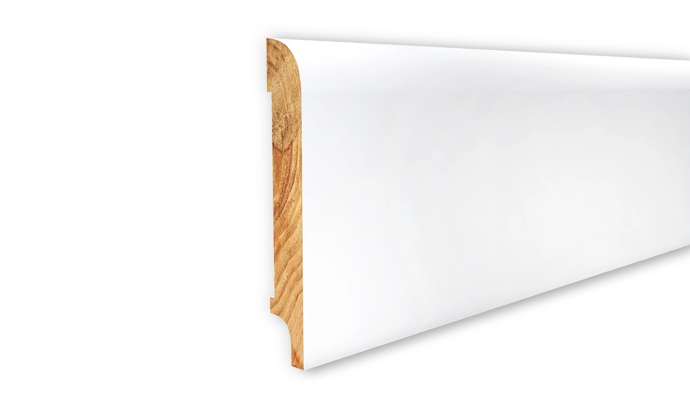 Listwa przypodłogowa drewniana lakierowana OPAL120 (240 cm x 12 cm x 1,6 cm) iglaste