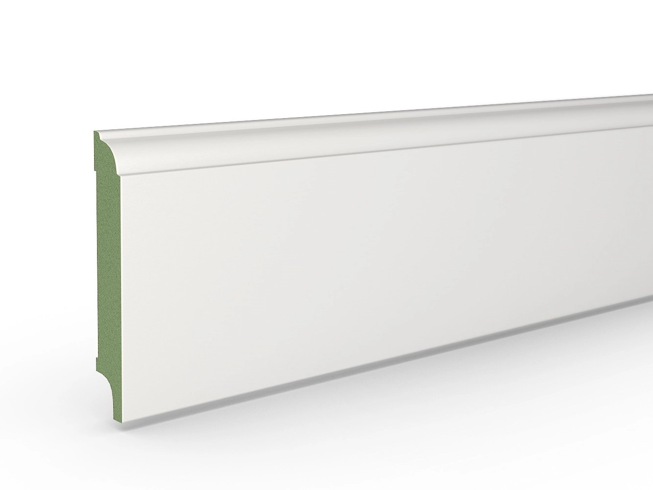 Listwa przypodłogowa MDF PLUS wilgocioodporna F5 (262 cm x 10 cm x 1,6 cm) lakier biały półmatowy RAL 9003