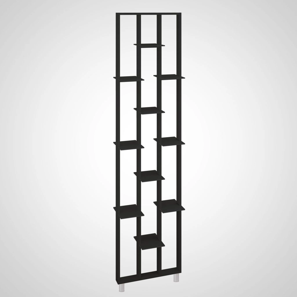 Półka Cube do regałów ażurowych, kolor czarny - KOMPLET 2 szt.