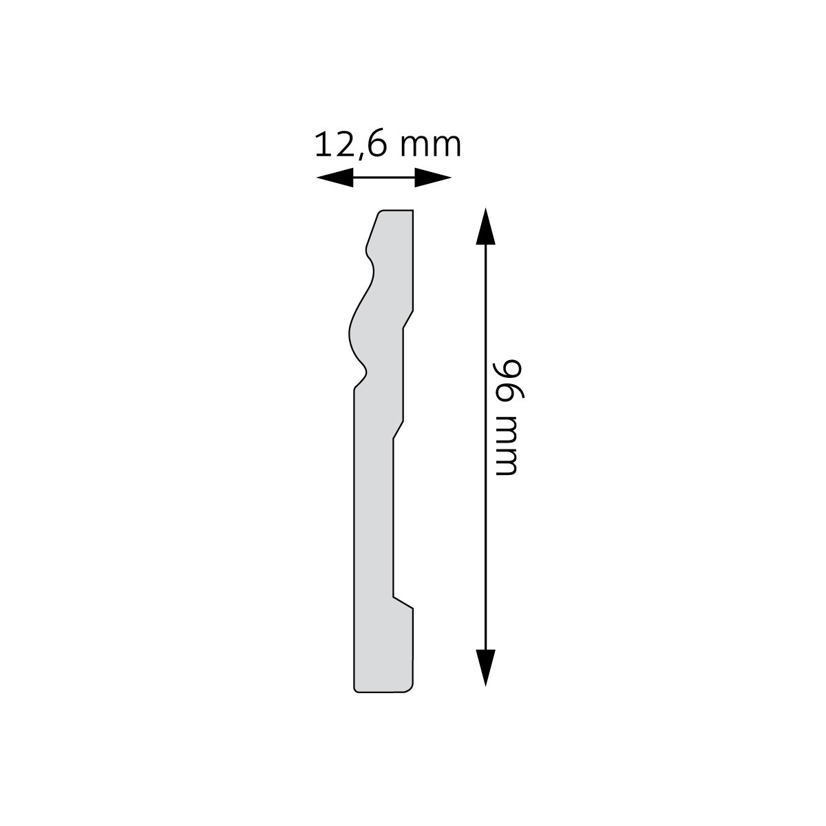 Listwa przypodłogowa, cokół Creativa LPC-08 244cm