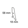 Listwa przypodłogowa drewniana PW58 (220 cm x 5,8 cm x 1,6 cm) lakierowana iglaste białe RAL 9010 półmat