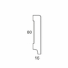 Listwa przypodłogowa MDF Plus wilgocioodporna biała R3 (205 cm x 8 cm x 1,6 cm) lakier półmatowy RAL 9003