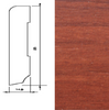Drewniana listwa przypodłogowa lakierowana 60/16 (240 cm x 6 cm x 1,5 cm) Mahoń