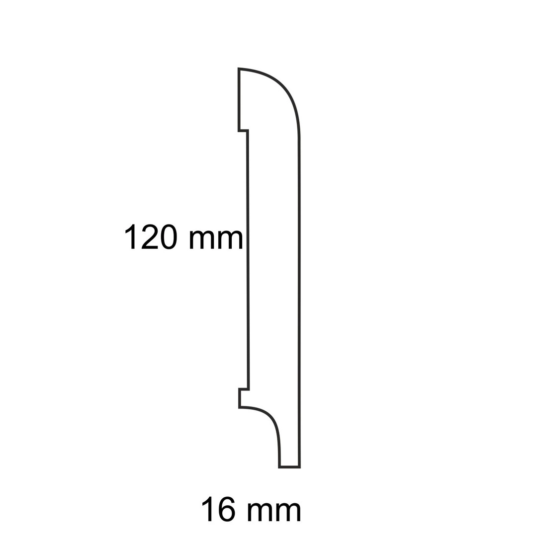 Listwa przypodłogowa drewniana lakierowana OPAL 100 (240 cm x 10 cm x 1,6 cm) iglaste