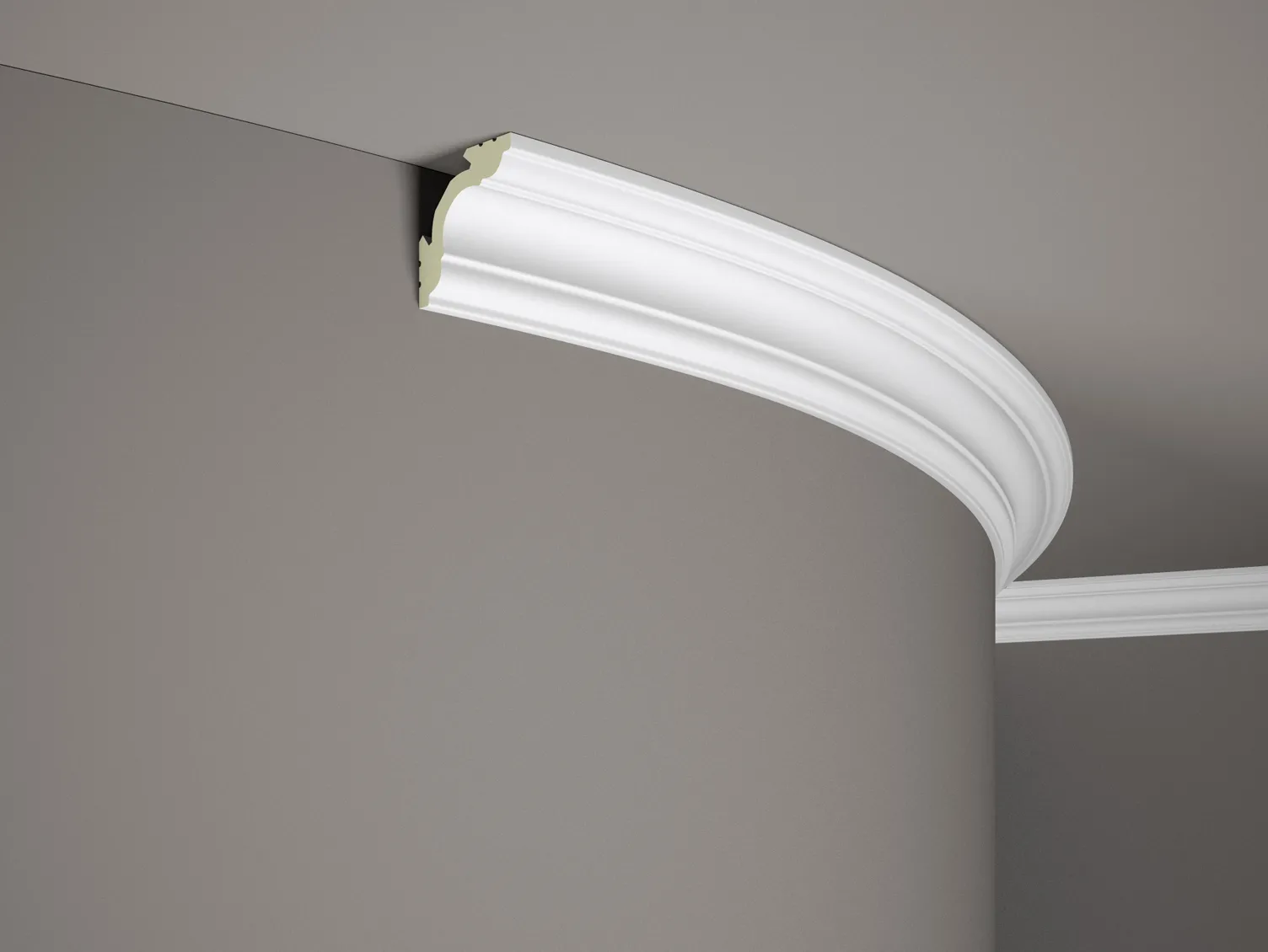 Listwa przysufitowa elastyczna MD106F biała wym. 200 x 5.7 x 5.7 cm, z flexu