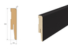 PRÓBKA 20 CM - Listwa przypodłogowa MDF TRIO R5, Czarny Mat, 8cm