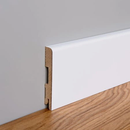 PRÓBKA 20 CM - Listwa przypodłogowa MDF lakierowana biała FOGE - LB1 10cm