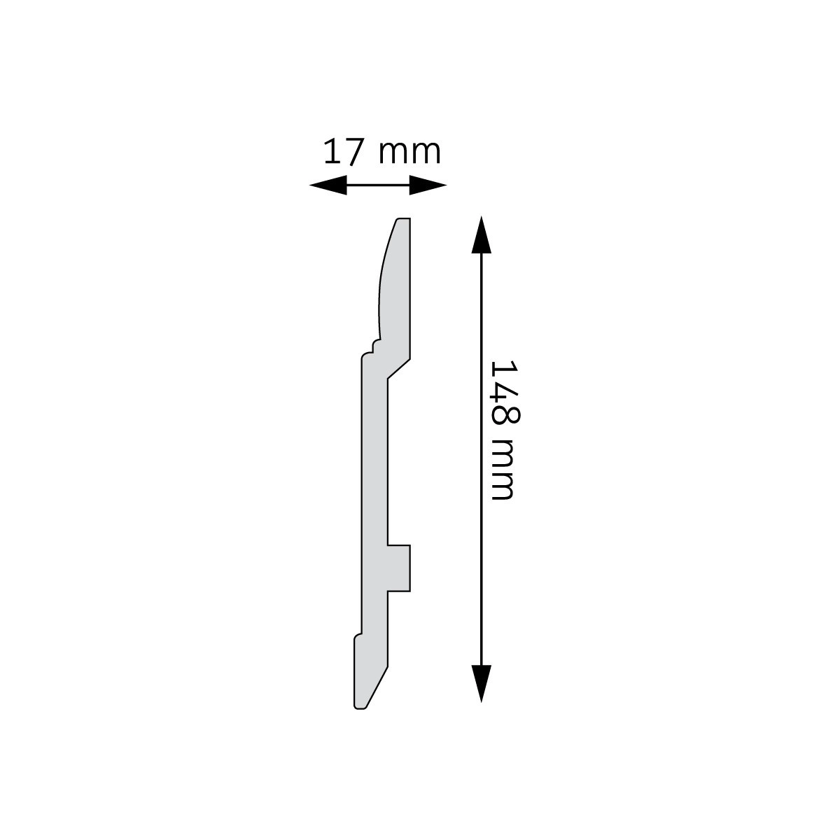Listwa przypodłogowa, cokół Creativa LPC-25 244cm