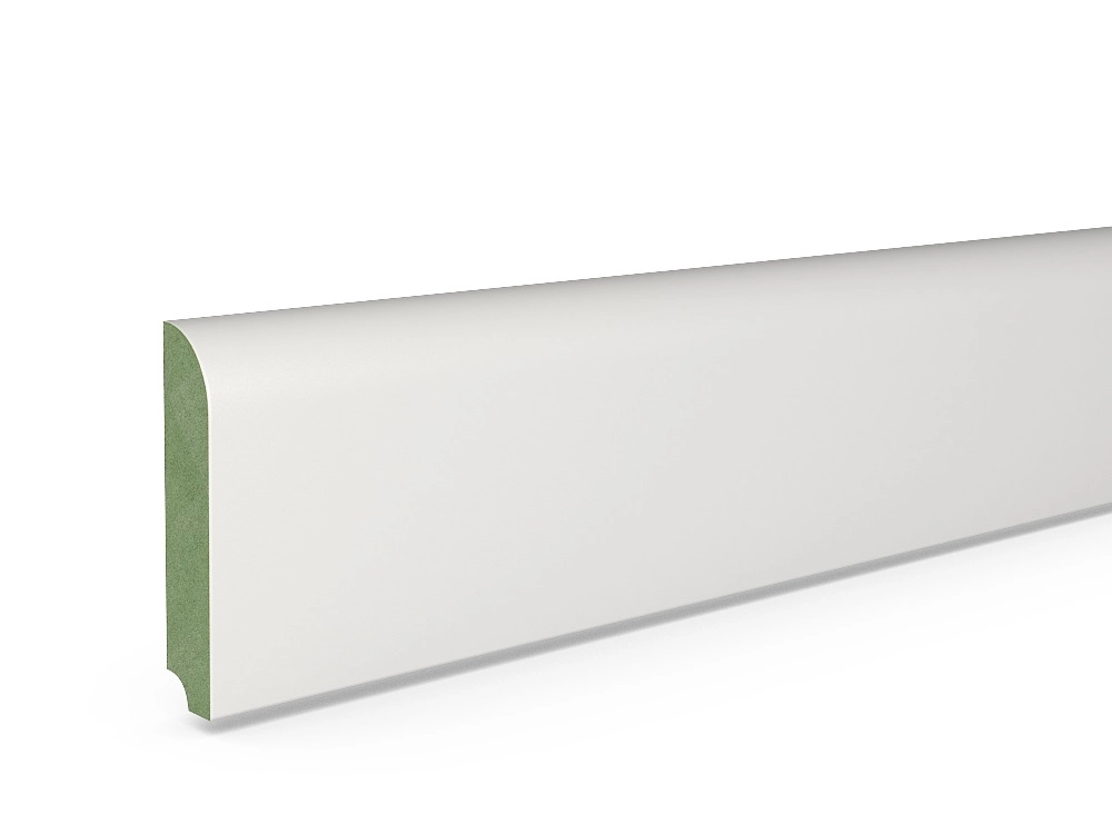 Listwa przypodłogowa MDF Plus R25 (262 cm x 8 cm x 1,6 cm) wilgocioodporna lakierowana biały RAL 9003 półmat