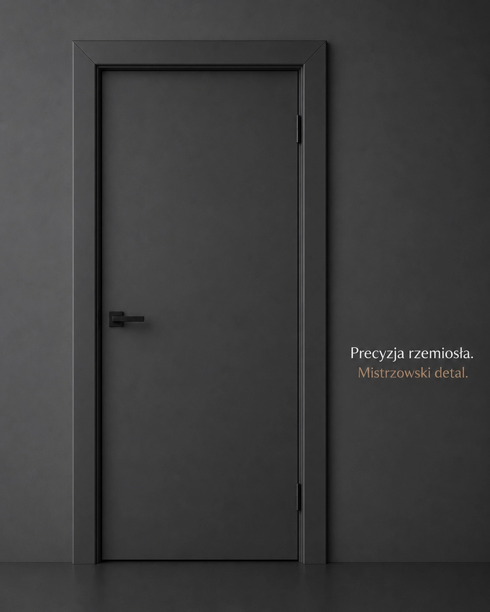 Opaska drzwiowa 3 szt. komplet, listwa maskująca MDF, Grafit, obramowanie drzwi 6 cm