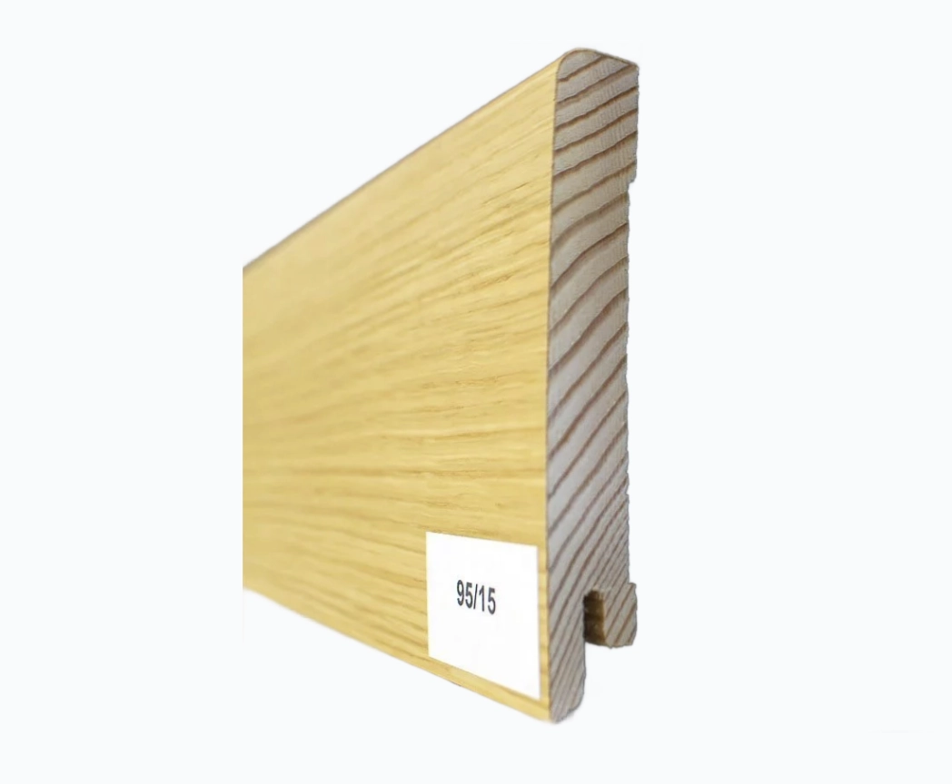 Drewniana listwa przypodłogowa olejowana 95/15 (240 cm x 9,5 cm x 1,5 cm) Dąb Biały olej