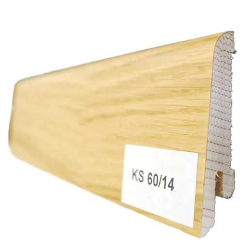 Drewniana listwa przypodłogowa lakierowana 60/22 (240 cm x 6 cm x 2,1 cm) DĄB EUROPEJSKI